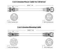 Lumatek Led Driver 5 m Extension Cables (2 pcs)