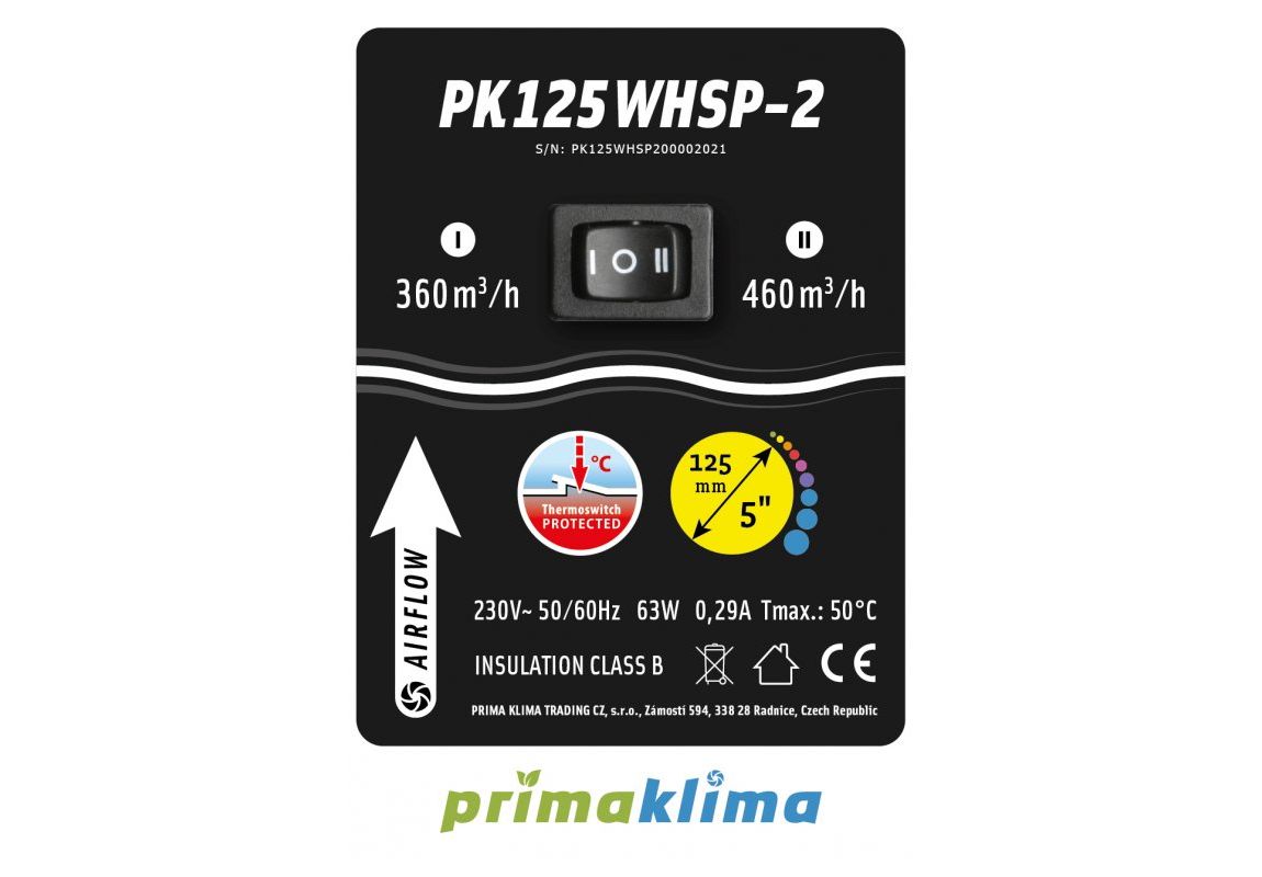 Silenced Fan Prima Klima 125 WhisperBlower-2 