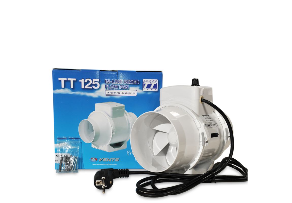 In-line Mixed Flow Fan TT 125 Speed Control