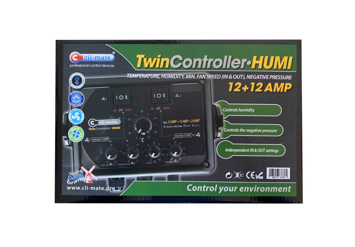 Cli-Mate Twin-Controller Humi 12 + 12 AMP