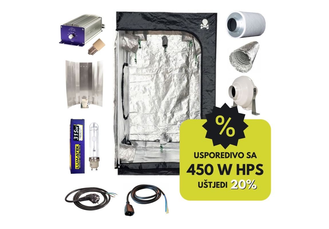 Set Grow tent 315 W LUMATEK